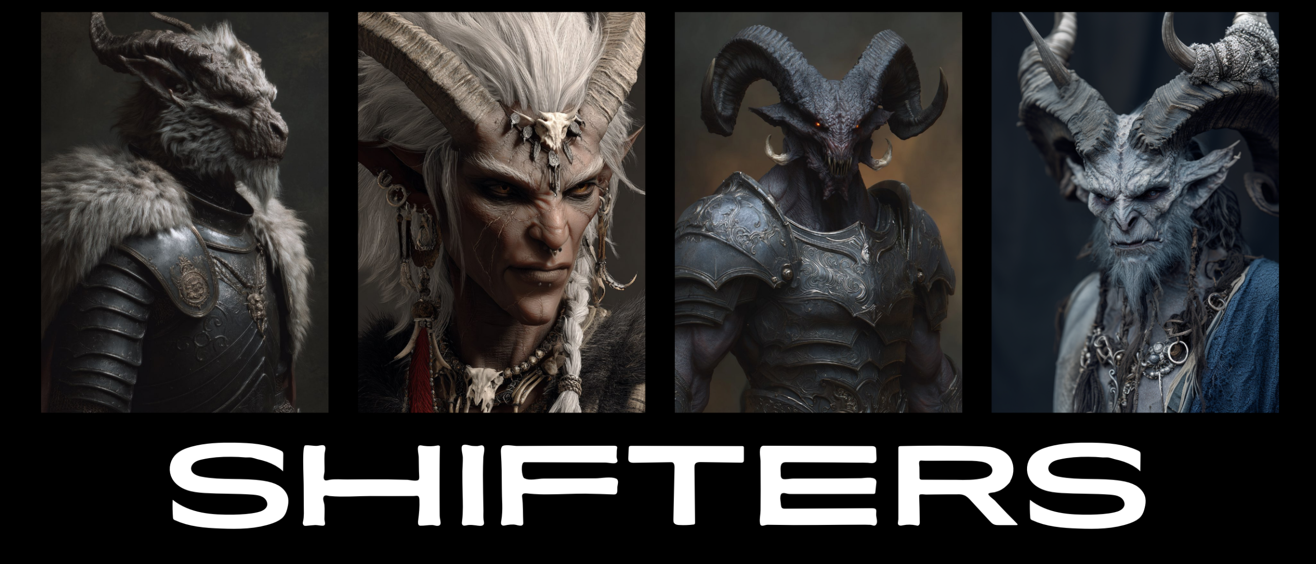 A banner image showing some of the better known shifters of sheol'gotha
